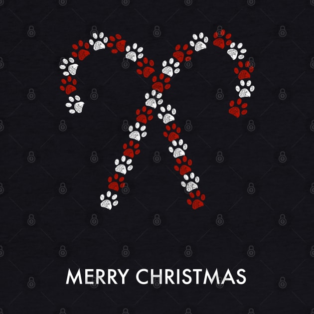 Made of paw prints christmas candy paw print by GULSENGUNEL